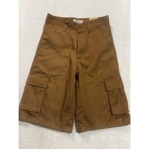NEW Denim & Rivets Shorts Youth Boys Size 8 Dark Khaki Cargo Drawstring Bronze